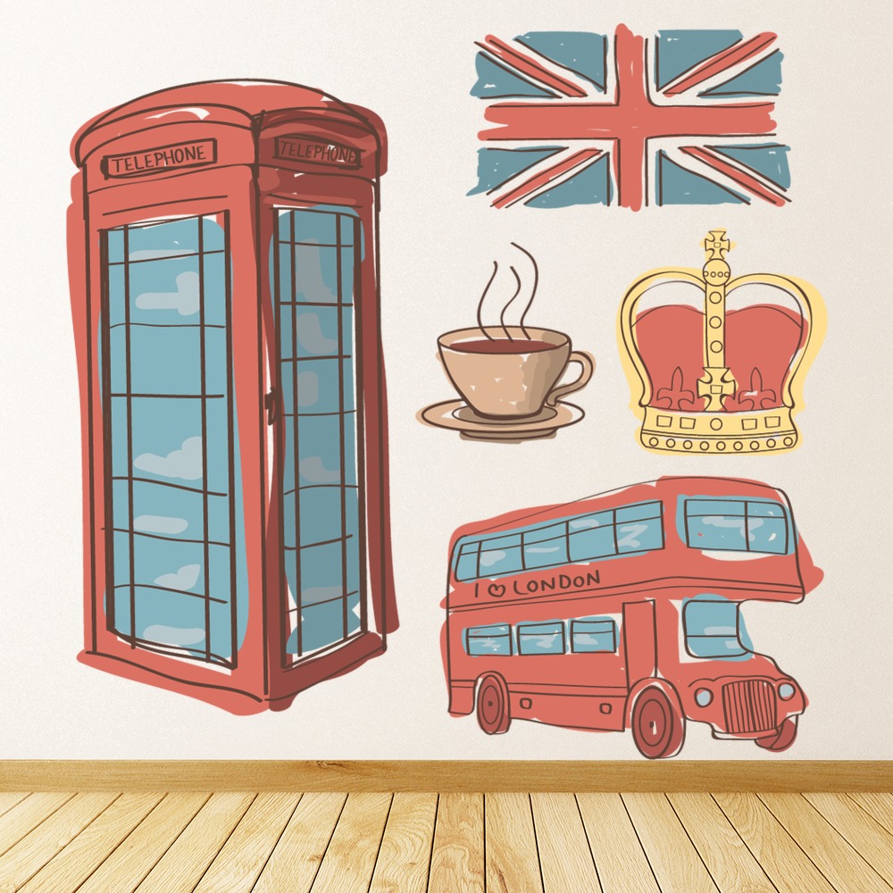 Symbols Of Britain UK Wall Sticker