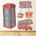 Symbols Of Britain UK Wall Sticker