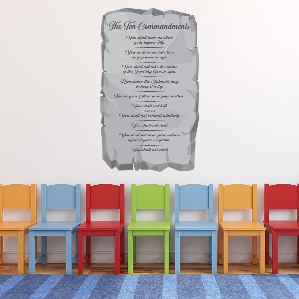 Ten Commandments Scripture Wall Sticker