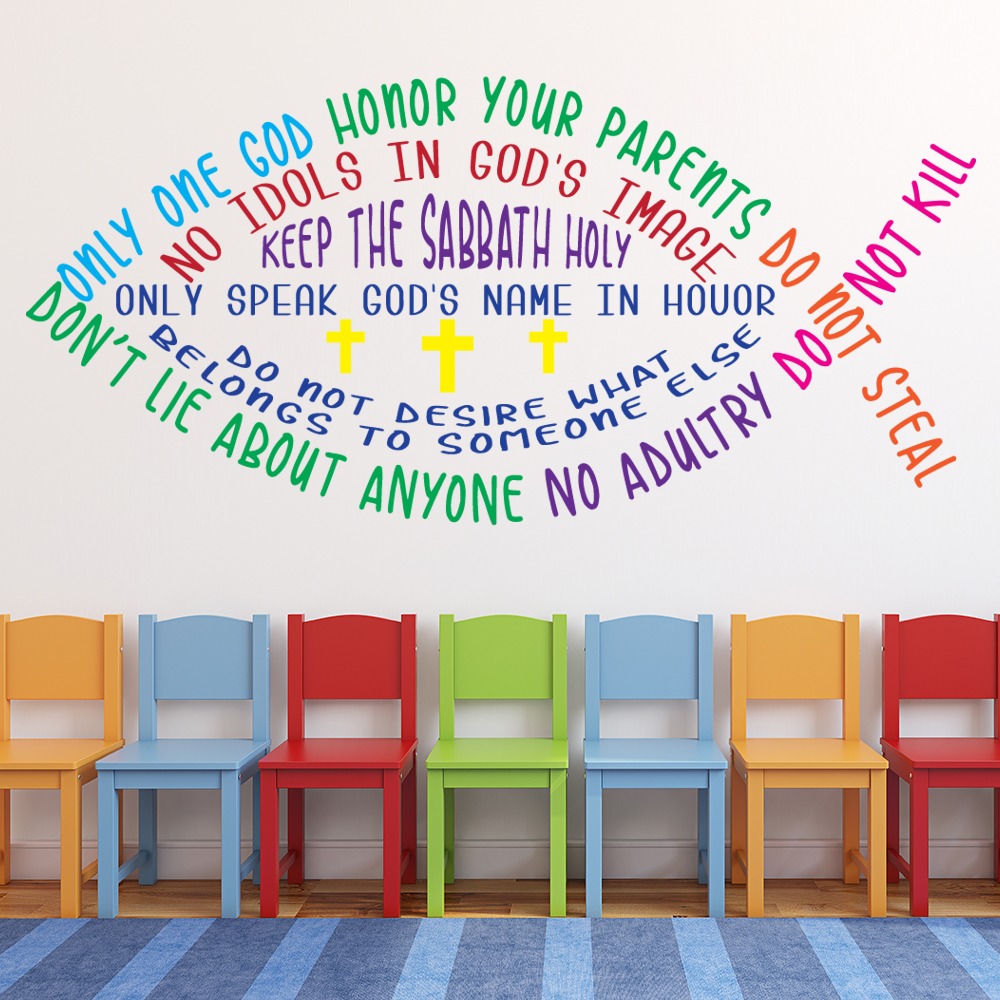 Ten Commandments Christianity Wall Sticker