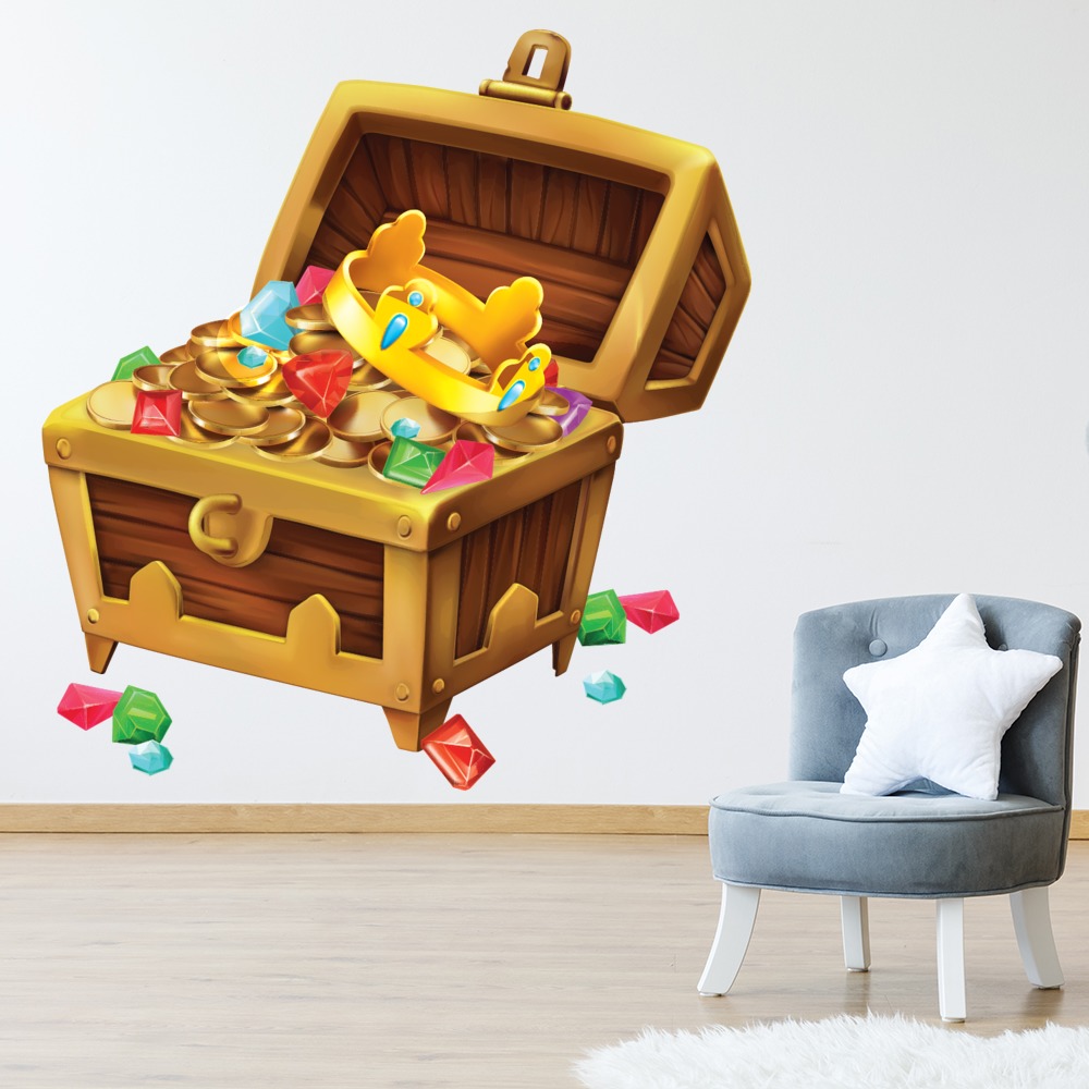 Treasure Chest Pirate Wall Sticker - Mod1