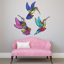 Tropical Bird Trio Wall Sticker