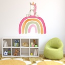 Unicorn On Rainbow Wall Sticker - Mod3