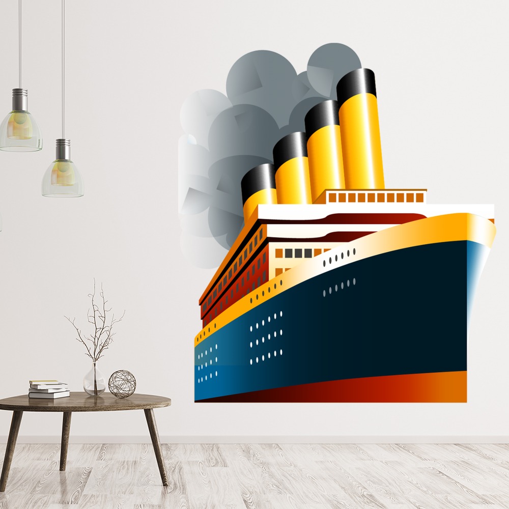 Vintage Cruise Ship Wall Sticker