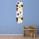 White & Yellow Skateboard Wall Sticker