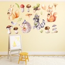 Woodland Friends Nursery Wall Sticker Set