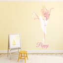 Custom Name Ballet Ballerina Wall Sticker Personalised Kids Room Decal