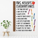Custom Teacher Classroom Rules Wall Sticker Personalised School Decal