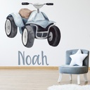 Personalised Name Quad Bike Wall Sticker