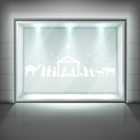 Large Nativity Scene Christmas Frosted Window Sticker