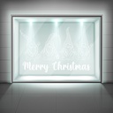 Merry Christmas Gnomes Frosted Window Sticker