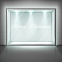 Merry Christmas Quote Frosted Window Sticker