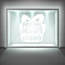 Warm Winter Wishes Christmas Quote Frosted Window Sticker