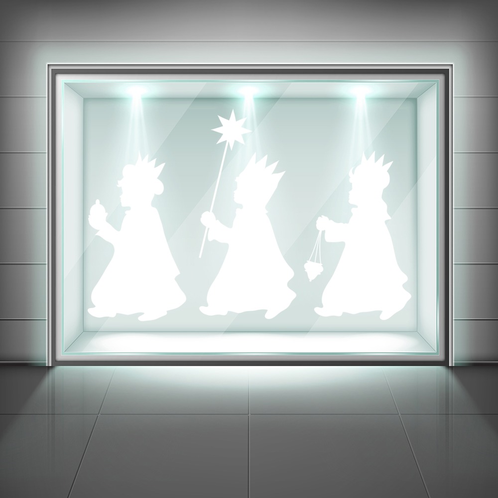 Three Kings Nativity Christmas Frosted Window Sticker