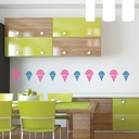 Ice Cream Cone Food Drink Wall Sticker Pack