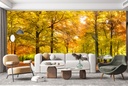 Autumn Forest Sunshine Panoramic Wall Mural Wallpaper