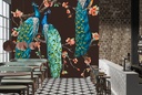 Cherry Blossom Peacocks Wall Mural Wallpaper