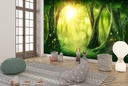 Enchanted Fairy Forest Green Trees Wall Mural Wallpaper