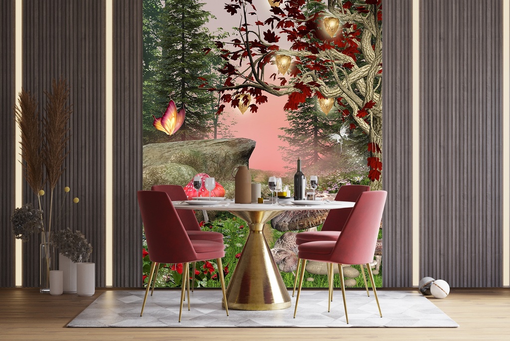 Enchanted Forest Fairy Wall Mural Wallpaper