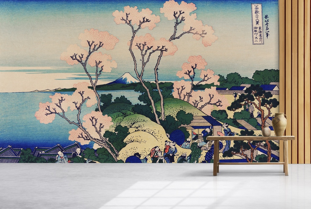 Goten-Yama Hill Shinagawa on the Tokaido Wall Mural Artist Katsushika Hokusai