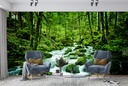 Green Rainforest River Wall Mural Wallpaper