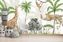 Jungle Animals Tropical Safari Wall Mural