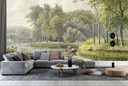 Landscape With Rowing Boat Wall Mural Artist Georgius Jacobus Johannes van Os