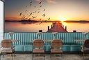 Pier Bridge Sunrise Wall Mural Wallpaper