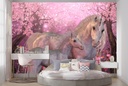 Pink Blossom Unicorn Wall Mural Wallpaper
