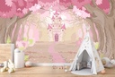Princess Castle In Enchanted Wood Wall Mural Wallpaper