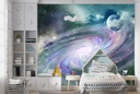 Purple Galaxy Spiral Space Wall Mural Wallpaper