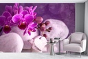 Purple Orchid Flowers Floral Wall Mural Wallpaper
