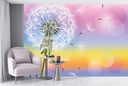 Rainbow Dandelion Wall Mural Wallpaper