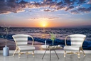 Sunset Beach Ocean Shore Wall Mural Wallpaper