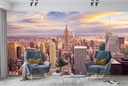 Sunset Skyscrapers New York City Wall Mural Wallpaper