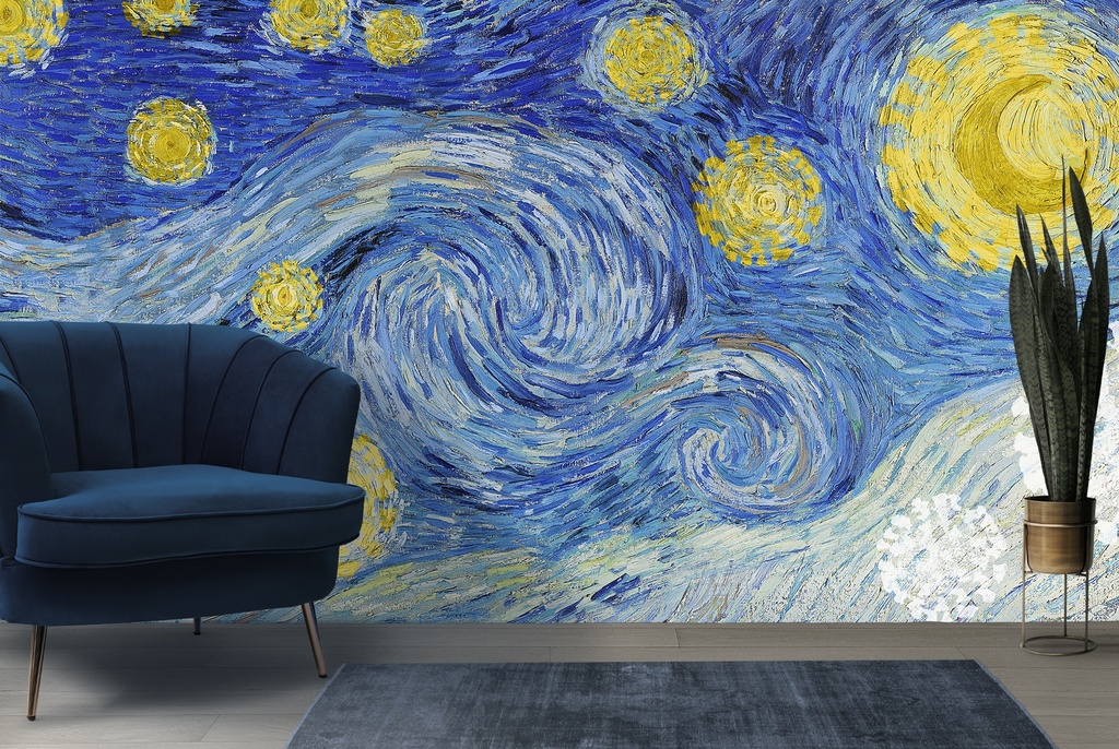 The Starry Night Wall Mural Artist Vincent Van Gogh