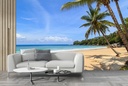 Tropical Paradise Beach & Palm Trees Wall Mural Wallpaper