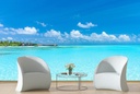 Tropical Paradise Blue Ocean Wall Mural Wallpaper