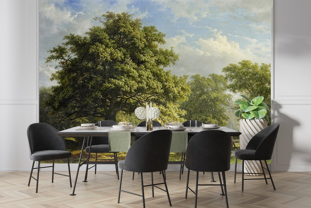 View in the Bentheim Forest Wall Mural Artist George Andries Roth