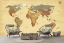 Vintage World Map Wall Mural Wallpaper