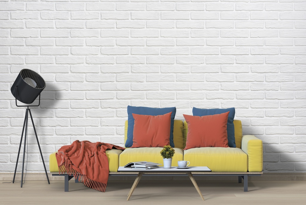 White Brick Stone Texture Wall Wall Mural Wallpaper