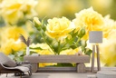 Yellow Rose Flowers Wall Mural Wallpaper