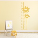 Flower Height Chart Growth Chart Wall Sticker