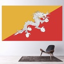 Bhutan Flag Wall Sticker