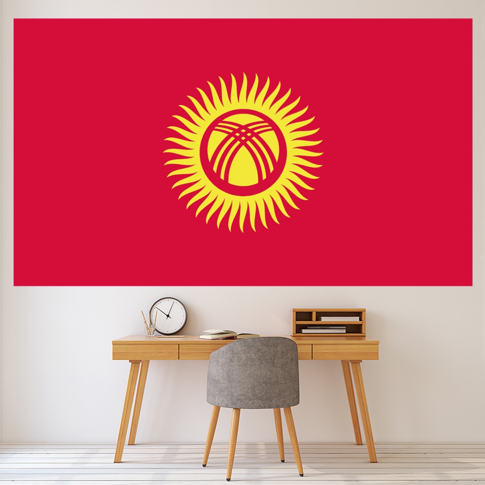 Kyrgyzstan Flag Wall Sticker