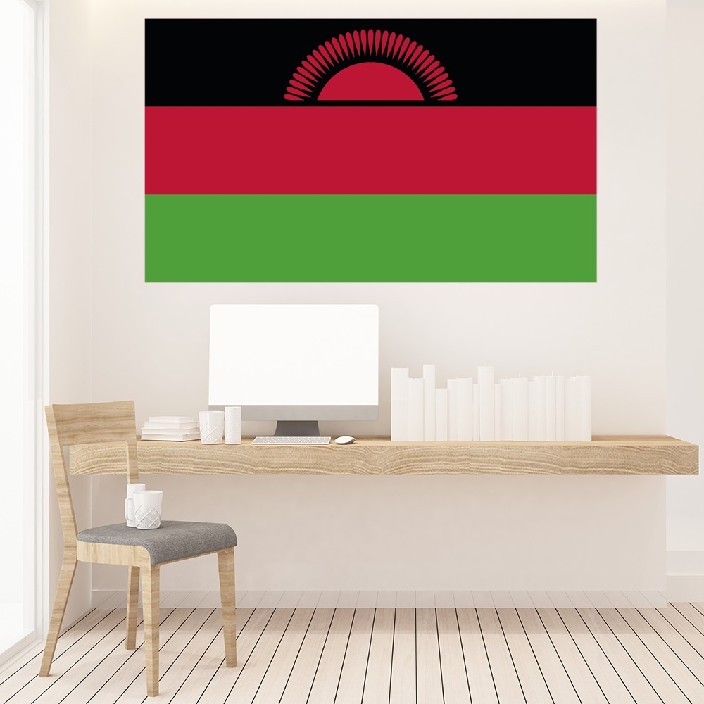 Malawi Flag Wall Sticker
