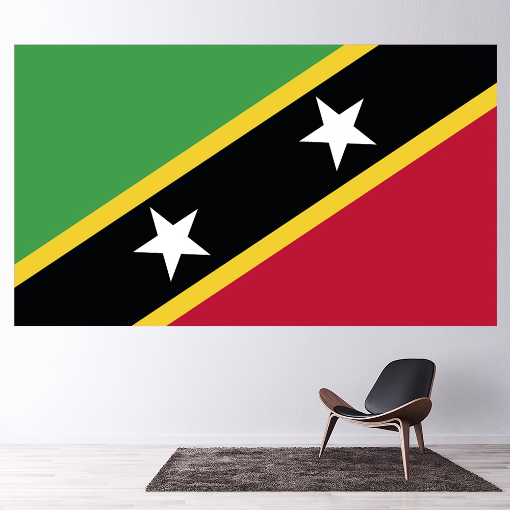 Saint Kitts And Nevis Flag Wall Sticker