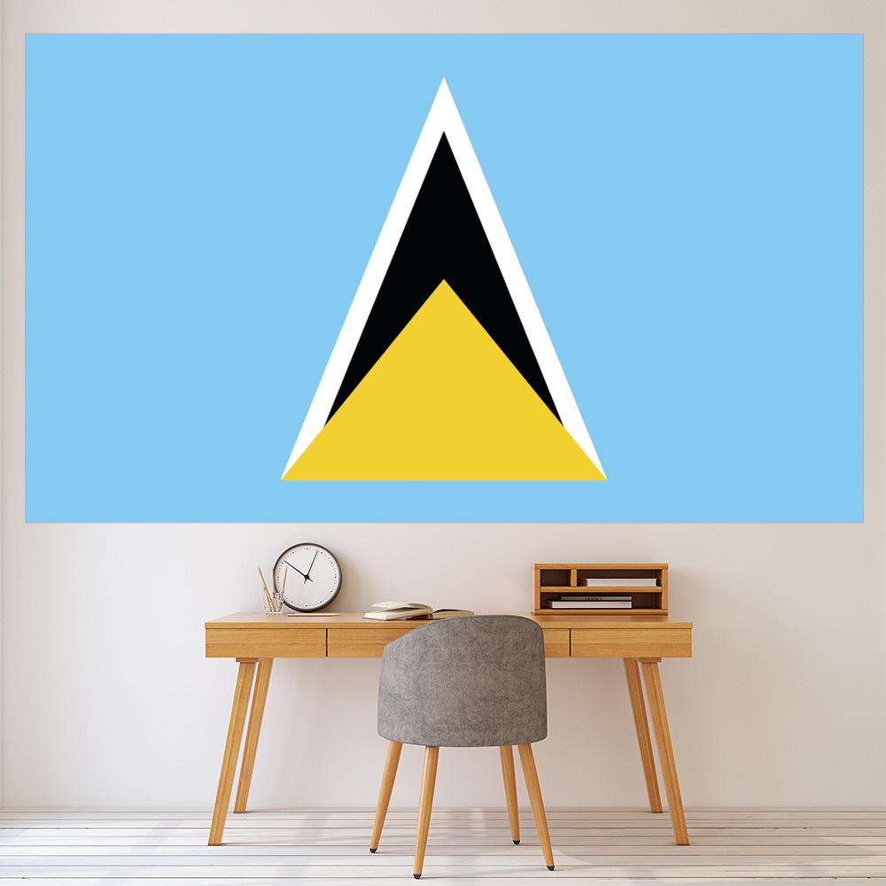 Saint Lucia Flag Wall Sticker