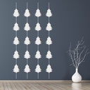 Christmas Tree Hanging Baubles Wall Sticker