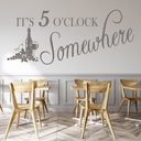 5 o'Clock Somewhere Wine Quote Wall Sticker